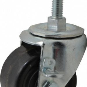 E.R. WAGNER 3" Diam x 1-3/4" Wide x 3-3/4" OAH Stem Mount Standard Caster 1F5903406T08118