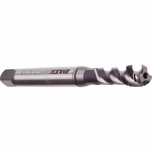 EMUGE Spiral Flute Tap: #10-24, UNC, 3 Flute, Bottoming, 2B Class of Fit, Cobalt, TICN Finish BU999400.5007