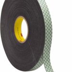 3M Black Double-Sided Urethane Foam Tape: 1" Wide, 36 yd Long, 1/16" Thick, Acrylic Adhesive 7000123321