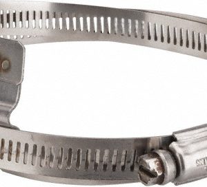 HI-TECH DURAVENT Band Clamp: Hose, 6-5/8" Max Dia, 1/2" Wide, 0.02" Thick, Stainless Steel 062706000003
