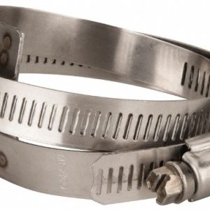 HI-TECH DURAVENT Band Clamp: Hose, 8-5/8" Max Dia, 1/2" Wide, 0.02" Thick, Stainless Steel 062708000003