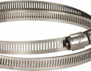 HI-TECH DURAVENT Band Clamp: Hose, 14-3/4" Max Dia, 1/2" Wide, 0.02" Thick, Stainless Steel 062714000003