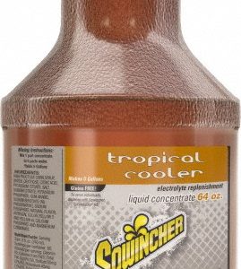 SQWINCHER Activity Drink: 64 oz, Bottle, Tropical Cooler, Liquid Concentrate, Yields 5 gal 159030329