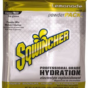 SQWINCHER Activity Drink: 47.66 oz, Packet, Lemonade, Powder, Yields 5 gal 159016403