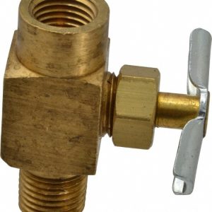 EATON Needle Valve: Straight, 1/4" Pipe, FNPTF x MNPTF End, Brass Body 6825