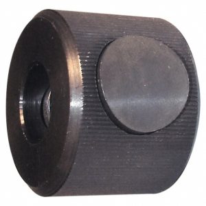 MORTON MACHINE WORKS M12x1.75 Metric Coarse Thread, Black Oxide Finish, Steel Round Knurled Push Button Thumb Nut KN-712