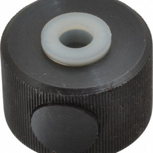 MORTON MACHINE WORKS 3/8-16" UNC Thread, Black Oxide Finish, Steel Round Knurled Push Button Thumb Nut KN-737
