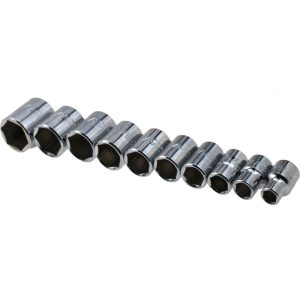 PROTO Socket Set: Standard, 10 Pc, 3/8" Drive, 5/16 to 7/8" J52122