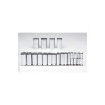 PROTO Socket Set: Deep, 19 Pc, 1/2" Drive, 3/8 to 1-1/2" J54105