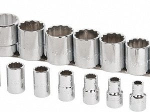 PROTO Socket Set: Standard, 19 Pc, 1/2" Drive, 3/8 to 1-1/2" J54113