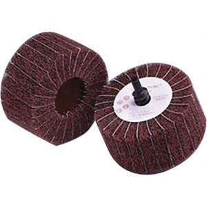 3M Mounted Flap Wheel: 2-1/2" Dia, 1-1/4" Face Width, 180 Grit, Aluminum Oxide 7000077959