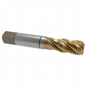 GUHRING Spiral Flute Tap: #1-8, UNC, 4 Flute, Modified Bottoming, 2B Class of Fit, Cobalt, TiN Finish 9039220254000