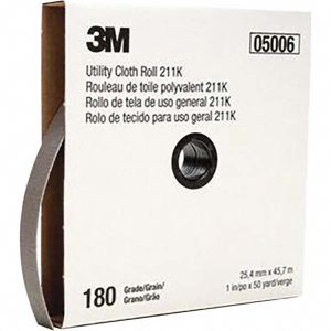 3M 1" x 50 Yd 180 Grit Aluminum Oxide Shop Roll 7000118340