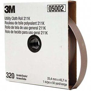 3M 1" x 50 Yd 320 Grit Aluminum Oxide Shop Roll 7000118350