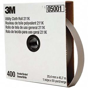 3M 1" x 50 Yd 400 Grit Aluminum Oxide Shop Roll 7000118353