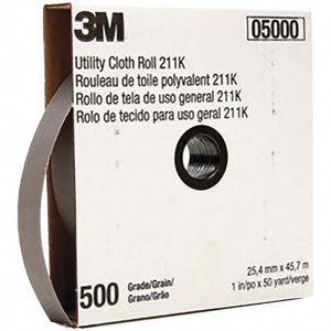 3M 1" x 50 Yd 500 Grit Aluminum Oxide Shop Roll 7000118356