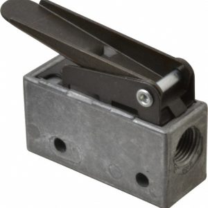 MEAD Mechanically Operated Valve: 3-Way Pilot, Straight Leaf Actuator, 1/8" Inlet, 2 Position MV-10