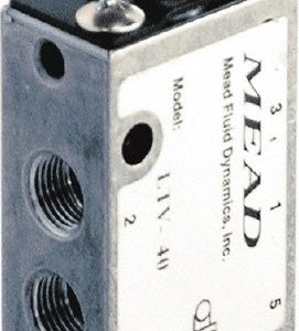 MEAD Mechanically Operated Valve: 4-Way Control, Straight Plunger Actuator, 1/8" Inlet, 2 Position LTV-45