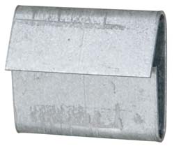 PAC STRAPPING Pack of (500) 1-1/4" Wide, Overlap, Steel Pusher Seal PT125HD-500
