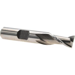VALUE COLLECTION Square End Mill: 3/8" Dia, 9/16" LOC, 2 Flute, High Speed Steel 720-1033