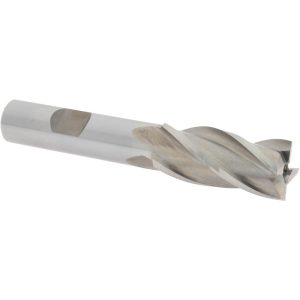 VALUE COLLECTION Square End Mill: 5/8" Dia, 1-3/8" LOC, 4 Flute, High Speed Steel 720-3053