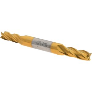 VALUE COLLECTION Square End Mill: 5/16" Dia, 3/4" LOC, 4 Flute, High Speed Steel 722-4028