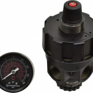 NORGREN Compressed Air Regulator: 1/2" NPT, 300 Max psi, Hi-Flow R24-400-RGLA