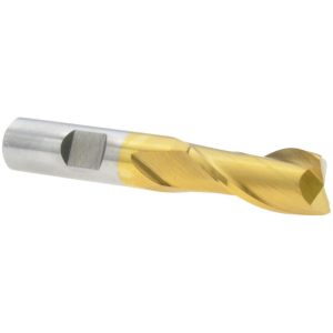 VALUE COLLECTION Square End Mill: 9/16" Dia, 1-1/8" LOC, 2 Flute, High Speed Steel 722-1047