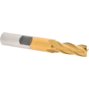 VALUE COLLECTION Square End Mill: 5/16" Dia, 3/4" LOC, 4 Flute, High Speed Steel 722-3027