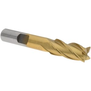 VALUE COLLECTION Square End Mill: 7/16" Dia, 1" LOC, 4 Flute, High Speed Steel 722-3039