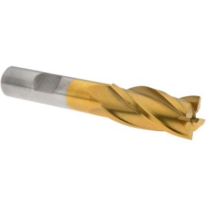 VALUE COLLECTION Square End Mill: 5/8" Dia, 1-3/8" LOC, 4 Flute, High Speed Steel 722-3053