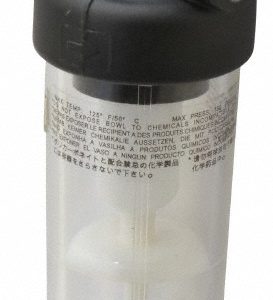 NORGREN 1/4" Port, 4-1/4" High x 1.63" Wide Miniature Filter with Polycarbonate Bowl, Automatic Drain F07-200-A1TA
