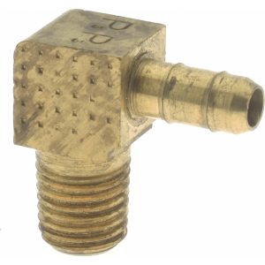 PARKER 3/16" Barbed Tube Male Elbow: Multiple Barbs, 1/16-27 229-4-1