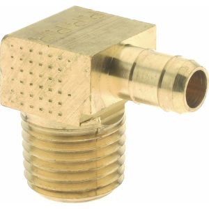 PARKER Barbed Tube Male Elbow: Multiple Barbs, 1/4-18 229-6-4