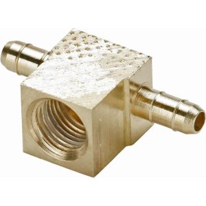 PARKER Barbed Tube Female Branch Tee: Multiple Barbs, 1/8-27 237-4-2