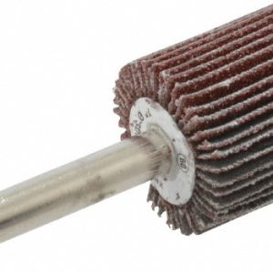CGW ABRASIVES Mounted Flap Wheel: 1" Face Width, 60 Grit, Aluminum Oxide 39908