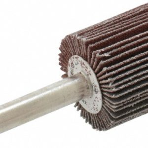 CGW ABRASIVES Mounted Flap Wheel: 1" Face Width, 120 Grit, Aluminum Oxide 39910