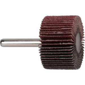 CGW ABRASIVES Mounted Flap Wheel: 1-1/2" Dia, 1" Face Width, 60 Grit, Aluminum Oxide 39921