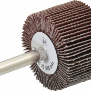 CGW ABRASIVES Mounted Flap Wheel: 1" Face Width, 80 Grit, Aluminum Oxide 39922