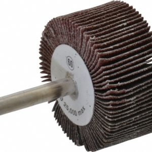 CGW ABRASIVES Mounted Flap Wheel: 1" Face Width, 60 Grit, Aluminum Oxide 39932