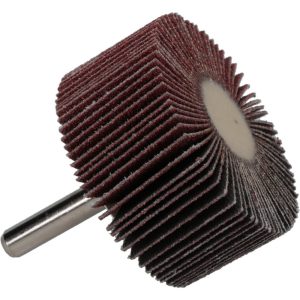 CGW ABRASIVES Mounted Flap Wheel: 2" Dia, 1" Face Width, 80 Grit, Aluminum Oxide 39933