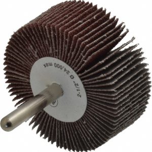 CGW ABRASIVES Mounted Flap Wheel: 1" Face Width, 80 Grit, Aluminum Oxide 39942