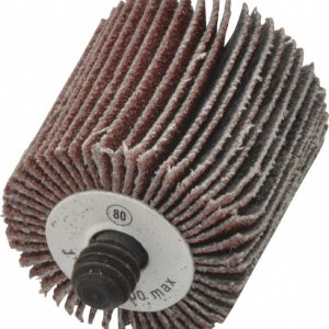 CGW ABRASIVES Mounted Flap Wheel: 1" Face Width, 80 Grit, Aluminum Oxide 39966