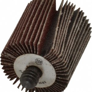 CGW ABRASIVES Mounted Flap Wheel: 1" Face Width, 120 Grit, Aluminum Oxide 39967