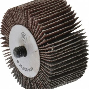 CGW ABRASIVES Mounted Flap Wheel: 1" Face Width, 60 Grit, Aluminum Oxide 39989