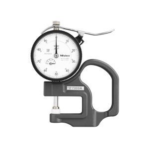 MITUTOYO 0 to 1/2" Measurement, 0.001" Graduation, 1.1811" Throat Depth, Dial Thickness Gage 7300A