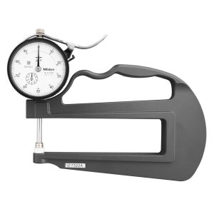 MITUTOYO 0 to 1" Measurement, 0.001" Graduation, 4.7244" Throat Depth, Dial Thickness Gage 7322A