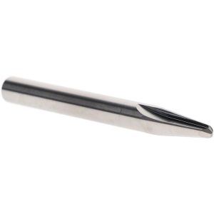 VALUE COLLECTION Tapered End Mill: 7 deg Angle per Side, 1/8" Small Dia, 1/2" LOC, 2 Flute, Solid Carbide, Ball End 32603