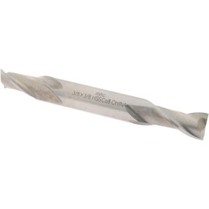 VALUE COLLECTION Square End Mill: 3/8" Dia, 9/16" LOC, 2 Flute, Cobalt 723-2040