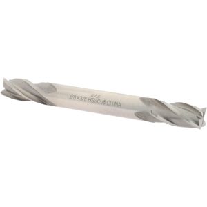 VALUE COLLECTION Square End Mill: 3/8" Dia, 3/4" LOC, 4 Flute, Cobalt 723-4110